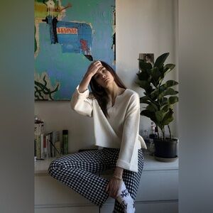 Urban outfitters UO loose fit boxy pullover blouse lightweight medium Gray